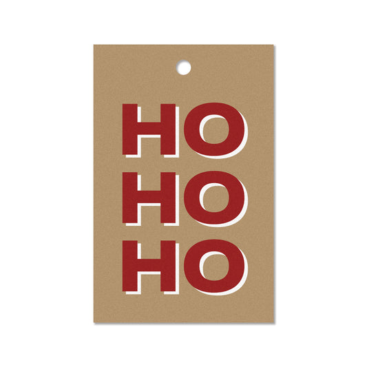 HO HO HO GIFT TAGS. (PACK OF 10)