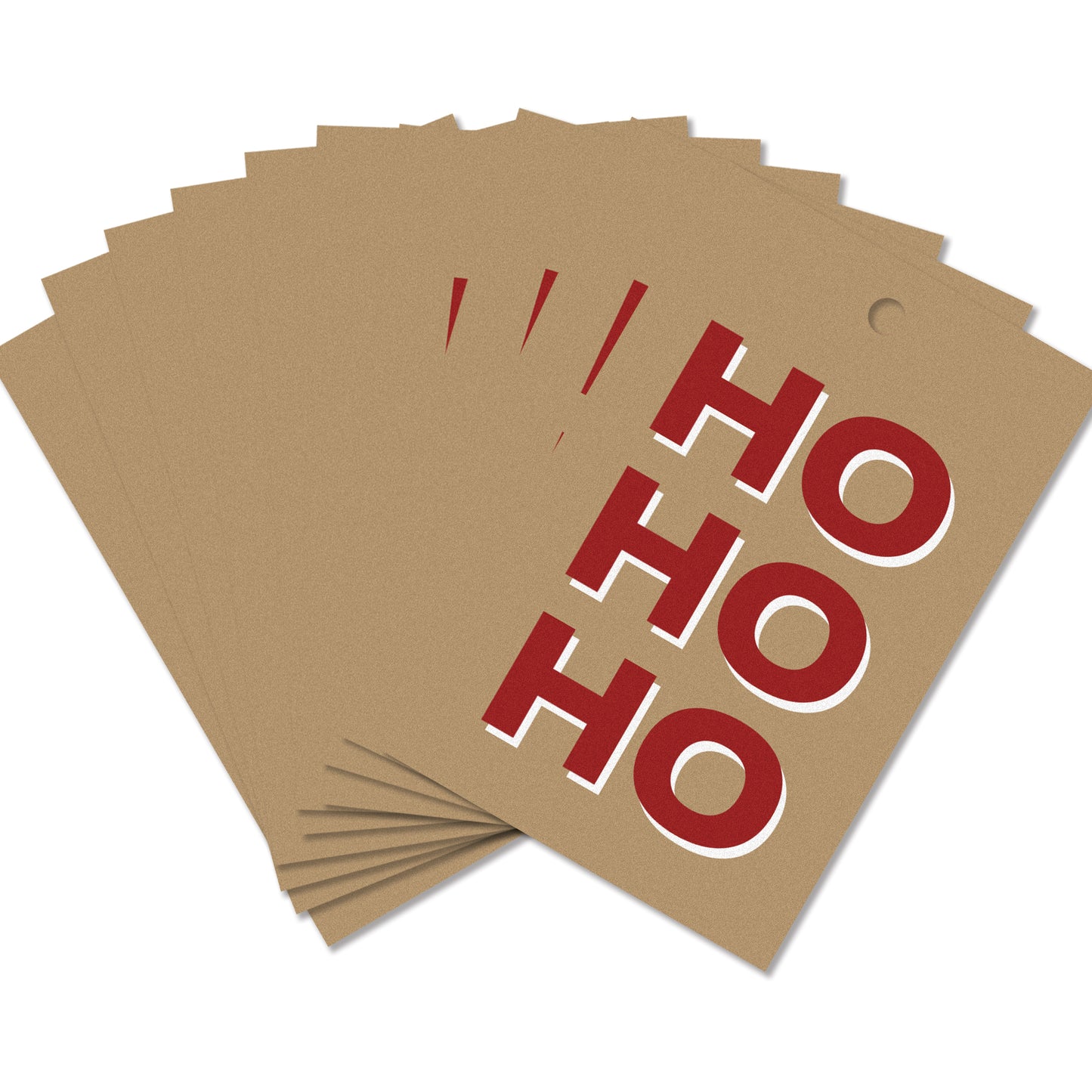 HO HO HO GIFT TAGS. (PACK OF 10)